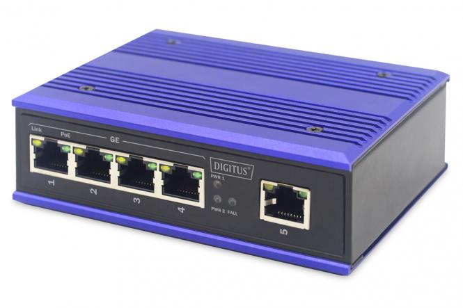 Commutateur Gigabit industriel PoE 4 ports + 1 port Uplink 