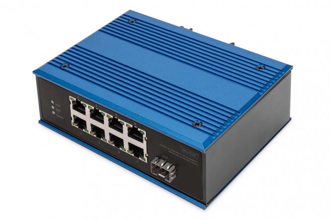 8-Port 10/100Base-TX to 100Base-FX Industrial Ethernet Switch 
