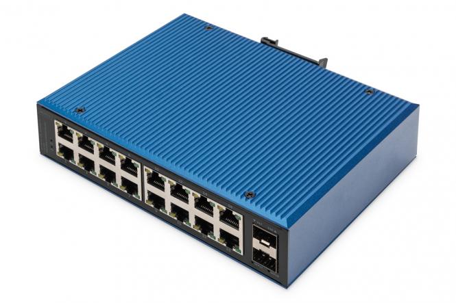 16-port 10/100/1000BASE-TX +2G SFP Industrial Ethernet Switch 