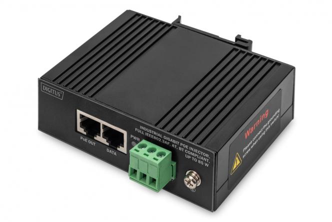 Gigabit Ethernet PoE Injector, Industrial 