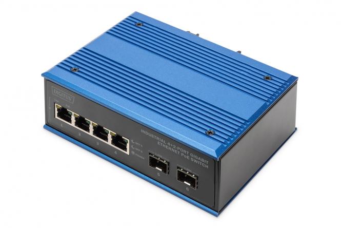 Industrial 4+2-Port Gigabit PoE Switch 