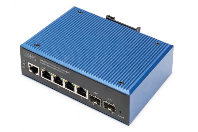 Industrial 4+2-Port L2 managed Gigabit PoE Switch 