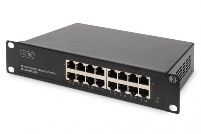 Commutateur Gigabit Ethernet 10 pouces 16 ports, non administré 