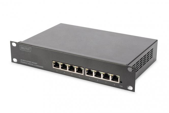 Commutateur Gigabit Ethernet 10 pouces 8 ports, L2+ Managed 