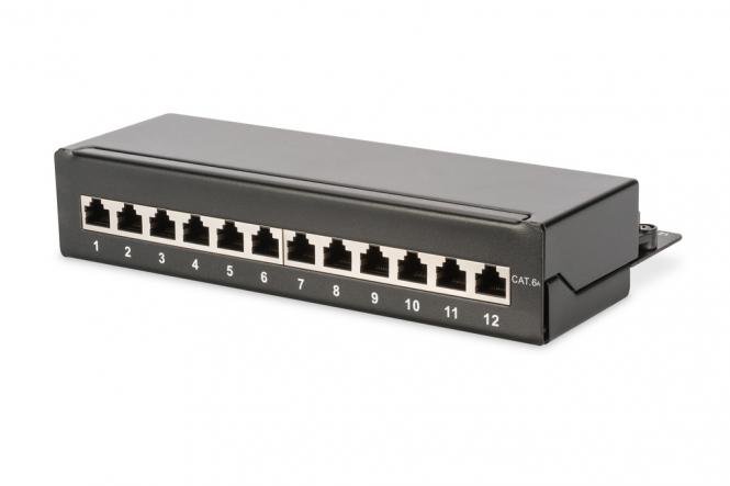 Desktop CAT 6A, Klasse EA Patch Panel, geschirmt, schwarz 
