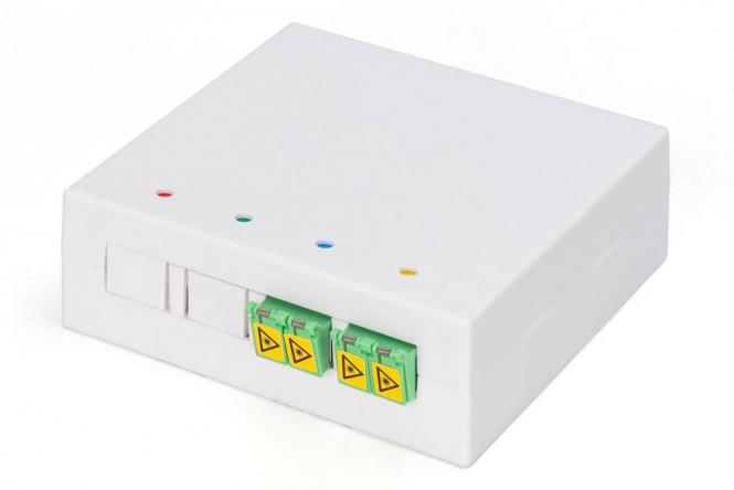 Boîtier FTTH avec 2x coupleurs LC/APC DX 