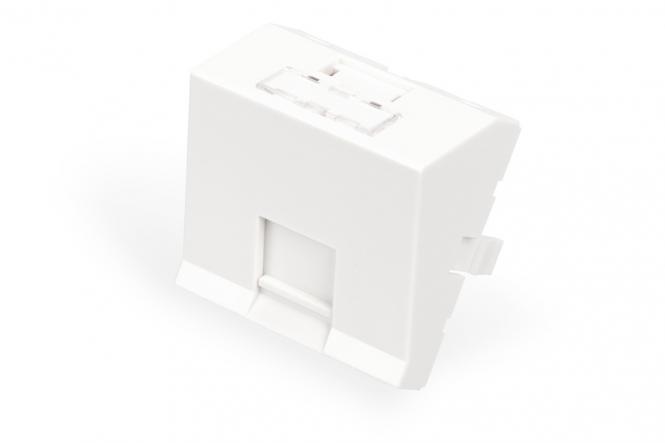 Frontplatte, 1-Port, 45 x 45mm, abgewinkelt, für Rahmen DN-93802-5-SH 