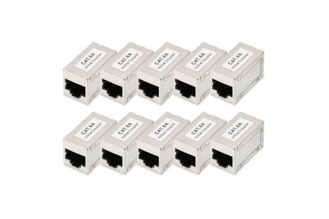 Coupleur modulaire CAT 6A, blindé - 10 pièces 