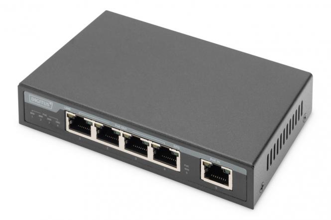 4 Port Gigabit 4PPoE Extender, 802.3at, 60W 