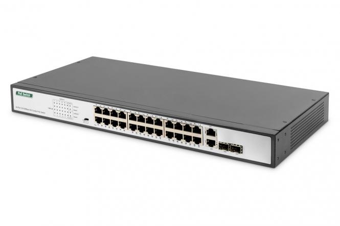 Commutateur Fast Ethernet PoE, 24 ports 