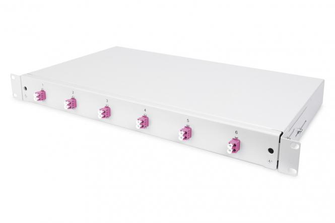 LWL Spleißbox, 1HE, bestückt, LC, OM4 