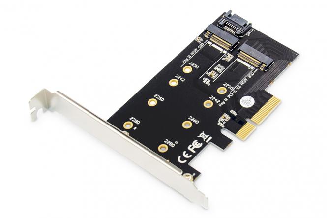 M.2 NGFF / NVMe SSD PCI Express 3.0 (x4) Add-On Karte 