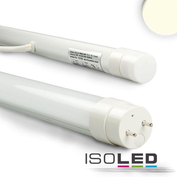 Tube T8 LED, d?poli, 22W, 120cm, blanc neutre 