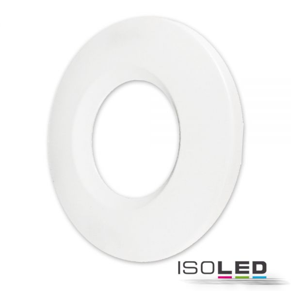 Cover Aluminium, für Einbaustrahler Sys-68, rund, Kante weiß matt 