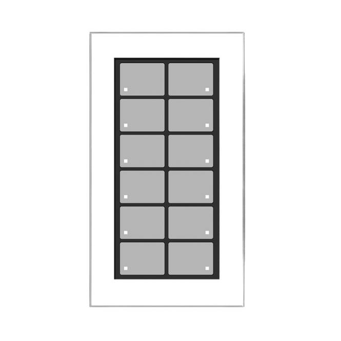 GT weiß, mit 12 Tasten, 12 LEDs, Bargraph, integr. TS 