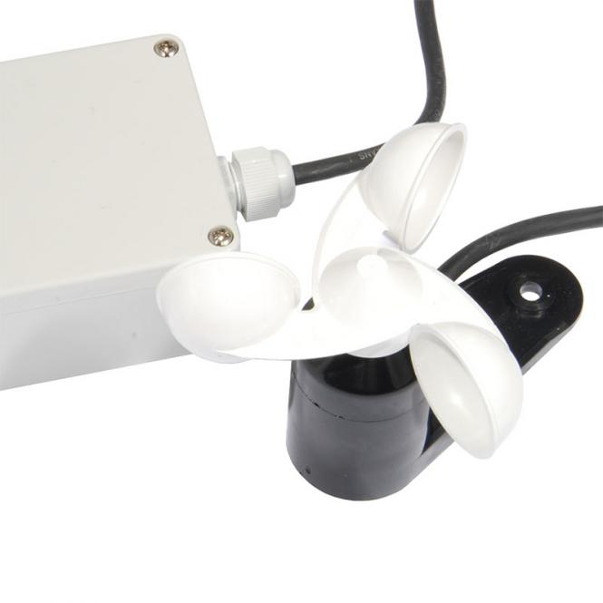 Capteur de vent complet avec LCN-UPS dans un boîtier IP65 