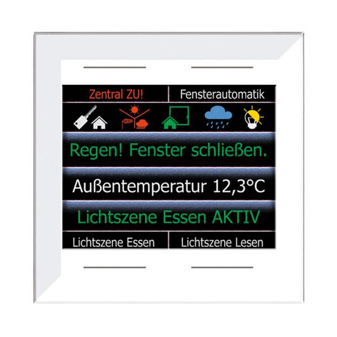 Écran couleur en verre 2,8 pouces, cadre étroit, blanc, 4 touches, intégré TS 