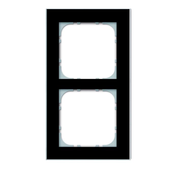 2-fach GT Rahmen, Einbau von Einsätzen System 55, schwarz 