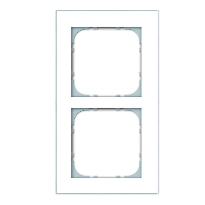 2-fach GT Rahmen, Einbau von Einsätzen System 55, weiß 