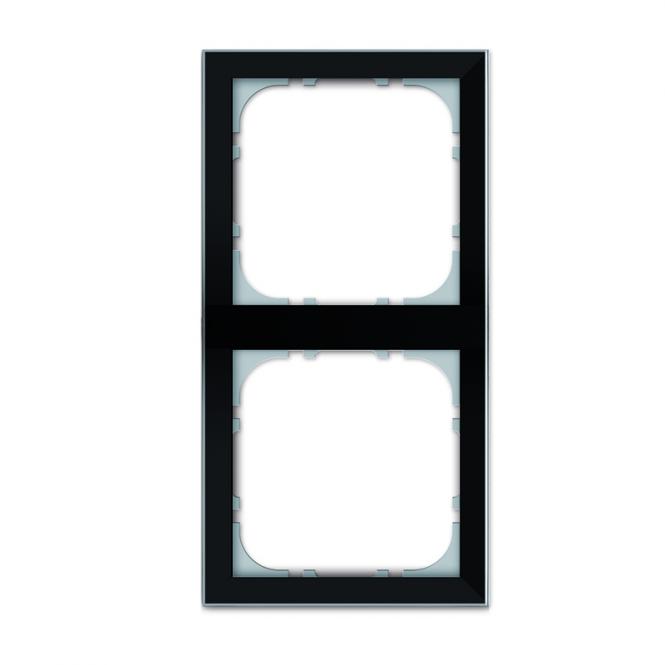 2-fach GT Rahmen, schlank, Einbau von Einsätzen System 55, schwarz 