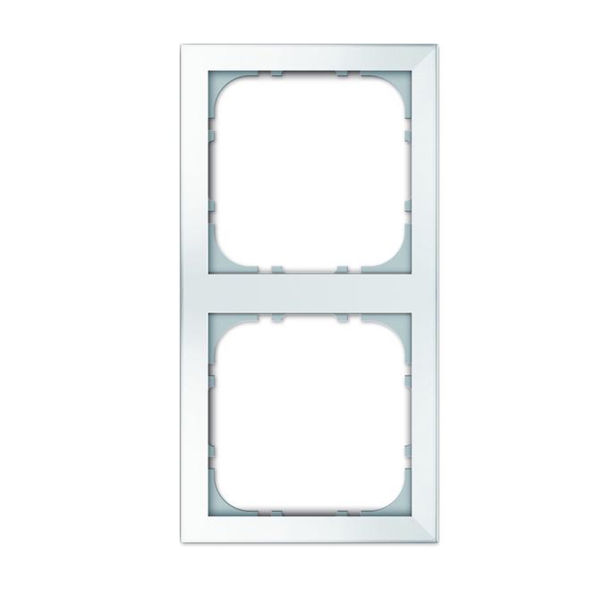 2-fach GT Rahmen, schlank, Einbau von Einsätzen System 55, weiß 