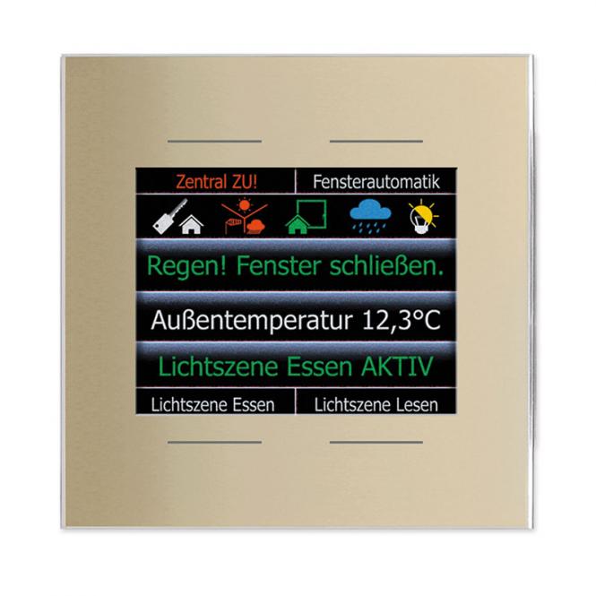 Glas-Farbdisplay 2,8-Zoll, champagner, 4 Tasten, integr. TS 