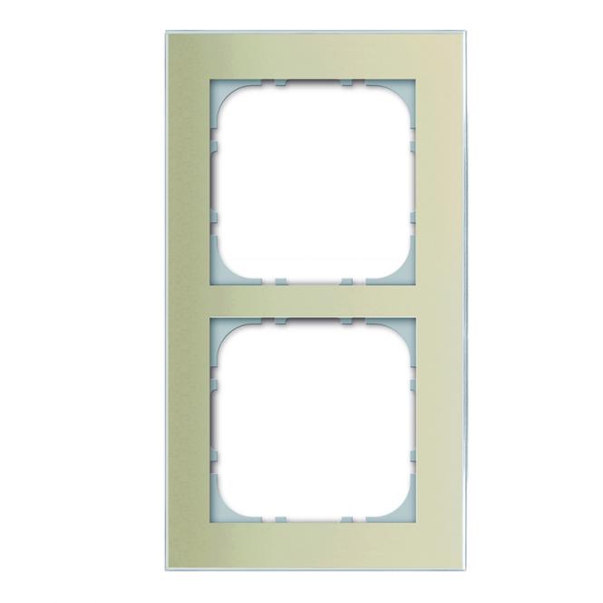 2-fach GT Rahmen, Einbau von Einsätzen System 55, champagner 