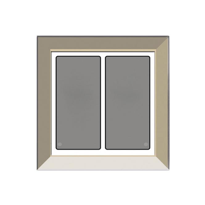 GT2, schmalem Rahmen, champagner, 2 Tasten, Corona-Licht, I-Anschluss 