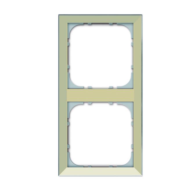 2-fach GT Rahmen, schlank, Einbau von Einsätzen System 55, champagner 