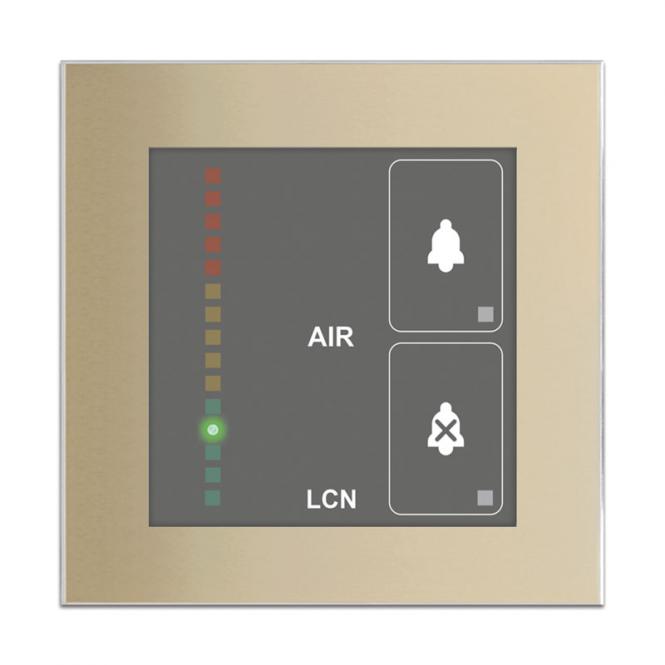 Détecteur de CO² intelligent avec jusqu'à quatre surfaces de détection capacitives, champagne 