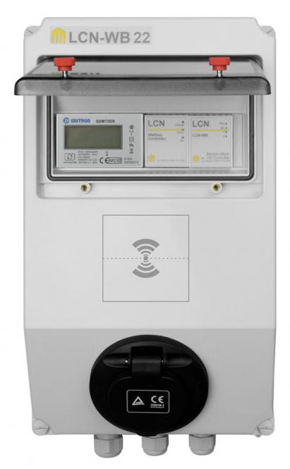 Wallbox 22kW avec mesure de puissance, RFID, touches 