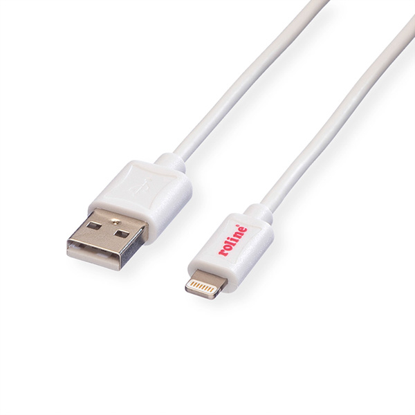 USB 2.0 Sync- und Ladekabel für Apple Geräte mit Lightning Connector, weiß 