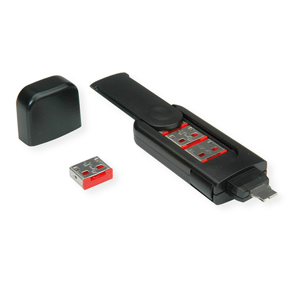 USB Typ A Port Blocker, 4x Schloss und 1x Schlüssel 