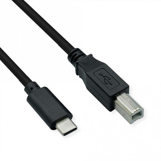 Câble USB2.0 Type C - B, M/M, noir, 4,5m 