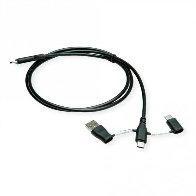Câble USB 2.0 type C, M/M, avec protecteur de données USB, type A+c, 1m 