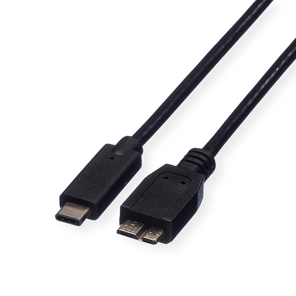 USB 3.1 Kabel, C zu Micro B, Stecker/Stecker, 0,5m 