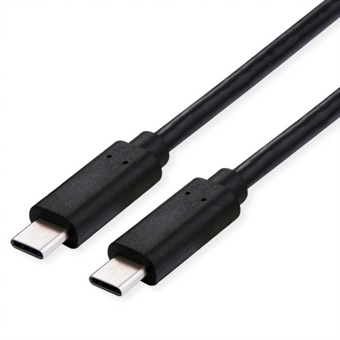 USB4 Gen3x2 Kabel, CC, ST/ST, 40Gbit/s, 100W, schwarz, 1m 