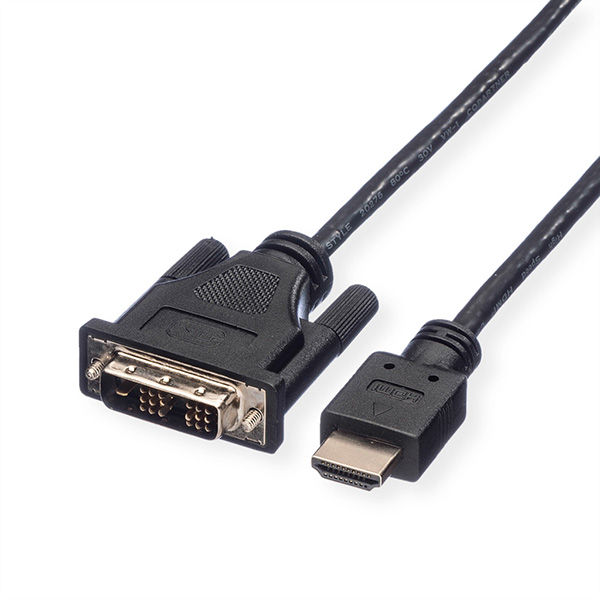 DVI Kabel (18+1), DVI Stecker zu HDMI Stecker, schwarz, 1,5m 