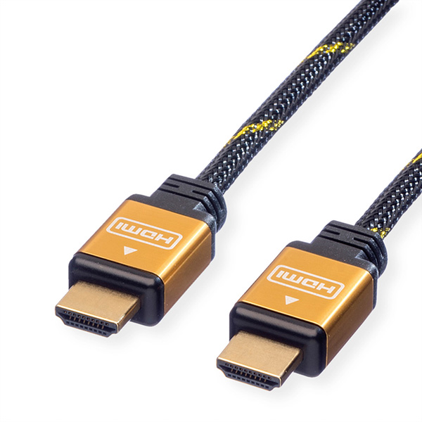 HDMI High Speed Kabel, Stecker/Stecker, gold, 15m 