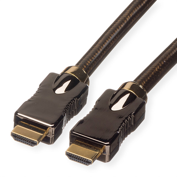 4K HDMI Ultra HD Kabel mit Ethernet, Stecker/Stecker, schwarz, 1,5m 
