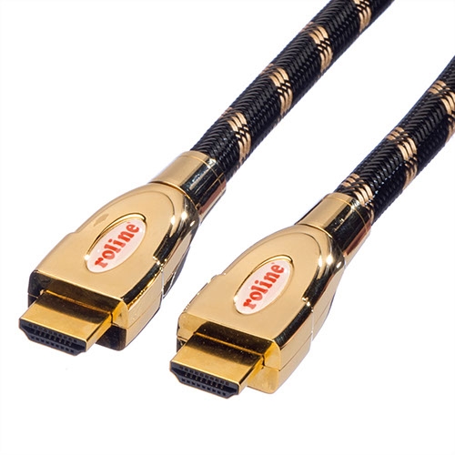 HDMI Ultra HD Kabel mit Ethernet, Stecker/Stecker, gold 