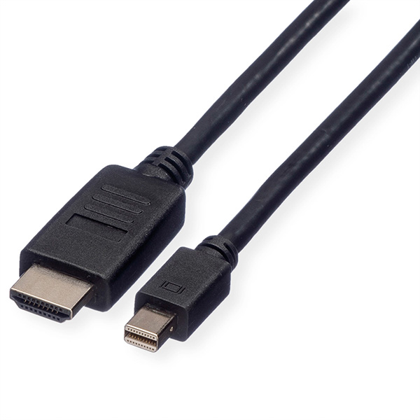 Mini DisplayPort Kabel, Mini DP Stecker zu HDTV Stecker, schwarz, 1,5m 