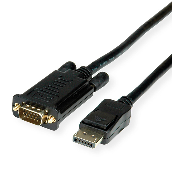 Câble DisplayPort a VGA, DP M - VGA M, noir, 1,0m 
