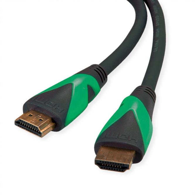 8K HDMI Ultra HD Kabel mit Ethernet, ST/ST, schwarz, 1m 