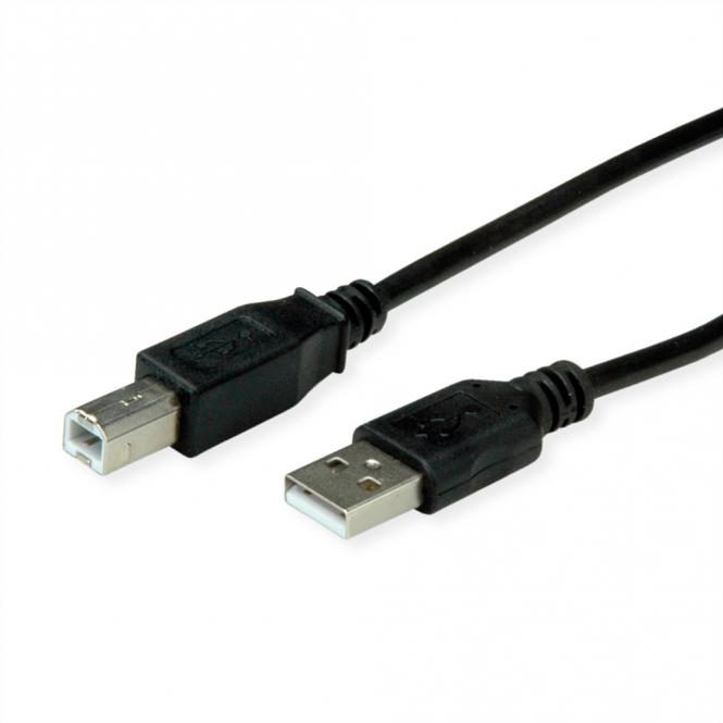 RM USB 2.0 Kabel, Typ A-B, schwarz, 0,8m 