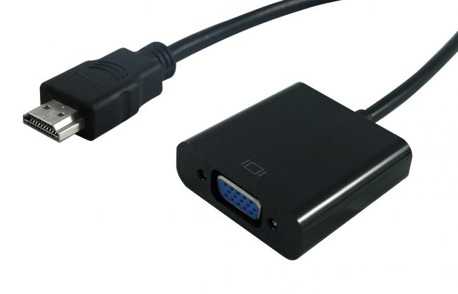 HDMI-VGA Adapterkabel, HDMI ST/VGA BU 