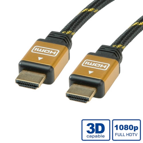 HDMI Kabel, Stecker/Stecker, Gold 