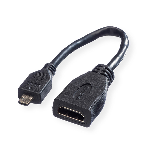 HDMI High Speed Kabel mit Ethernet, Stecker zu Micro HDMI Stecker, 0,15m 