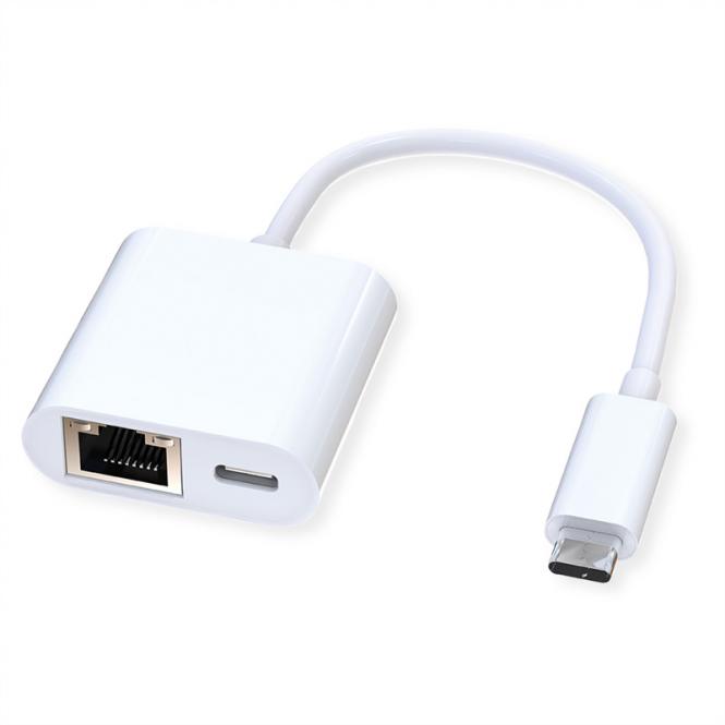 USB 3.2 Gen 2 Typ C zu Gigabit Ethernet Konverter + 1x PD Port, 100W 