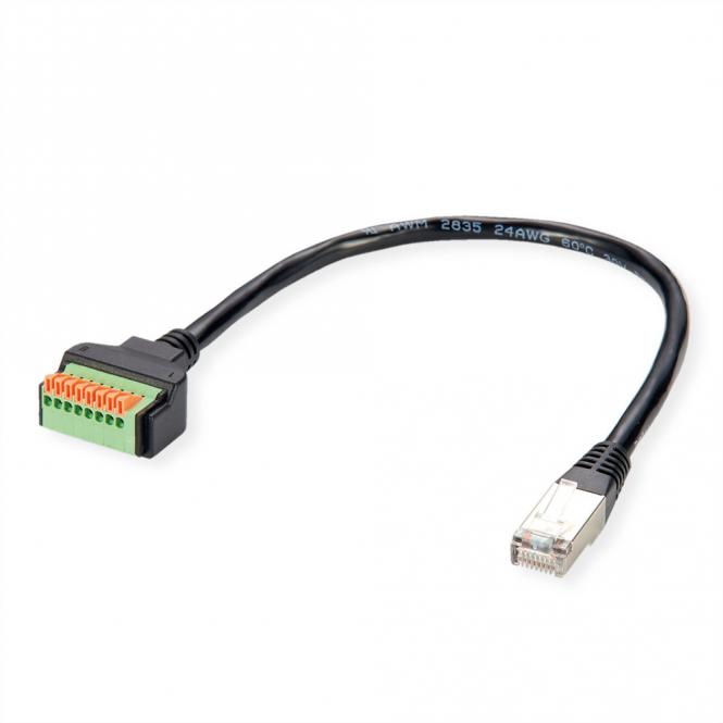 Câble adaptateur RJ45mâle vers bloc terminal, 30cm 